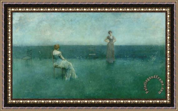 Thomas Wilmer Dewing The Recitation Framed Painting