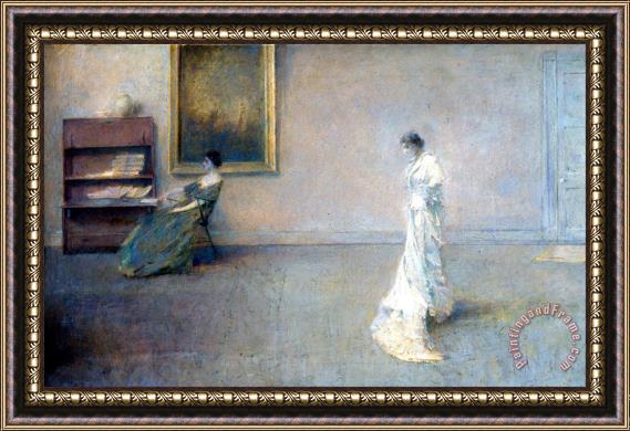 Thomas Wilmer Dewing The White Dress Framed Painting