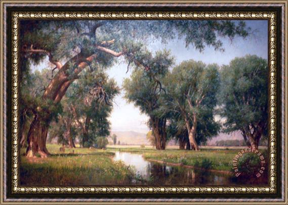 Thomas Worthington Whittredge On The Cache La Poudre River Framed Painting