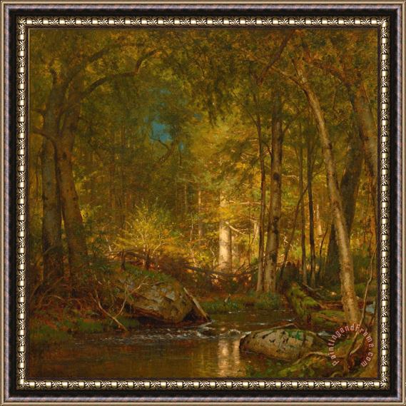 Thomas Worthington Whittredge Sunlight in The Forest Framed Print