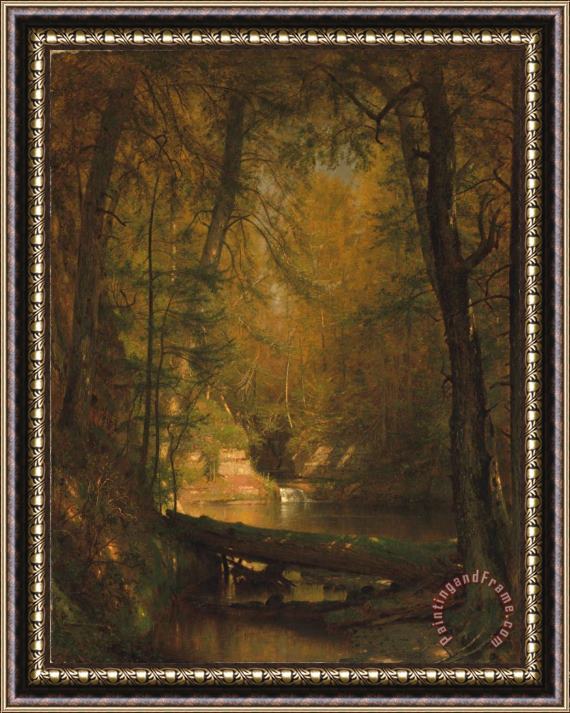 Thomas Worthington Whittredge The Trout Pool Framed Painting