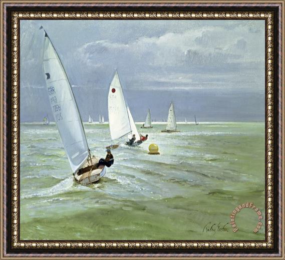 Timothy Easton Around the Buoy Framed Painting