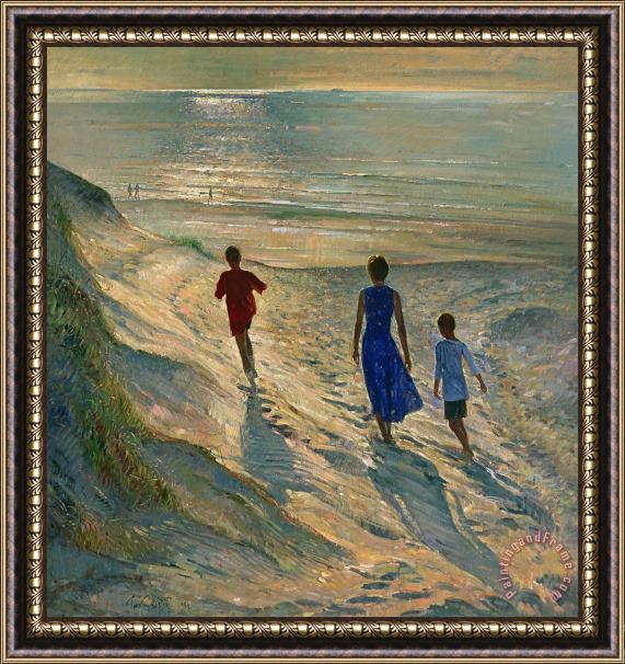 Timothy Easton Beach Walk Framed Painting