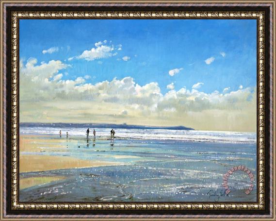 Timothy Easton Paddling At The Edge Framed Painting