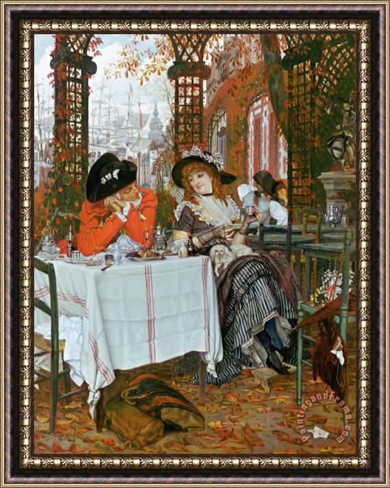 Tissot A Luncheon Framed Painting