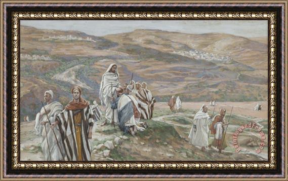 Tissot He Sent them out Two by Two Framed Print