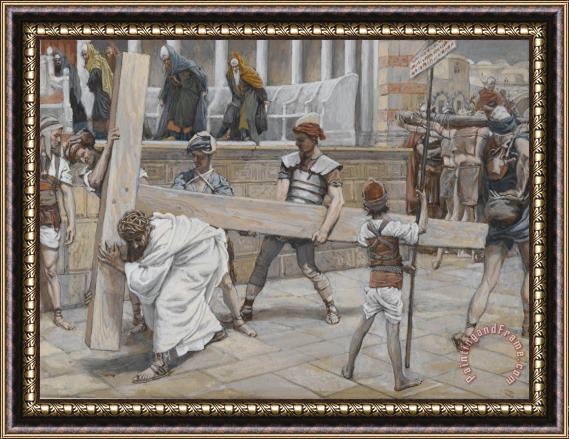 Tissot Jesus Bearing the Cross Framed Painting