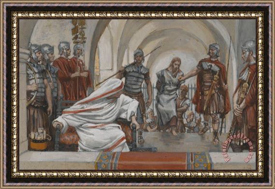 Tissot Jesus Led from Herod to Pilate Framed Print