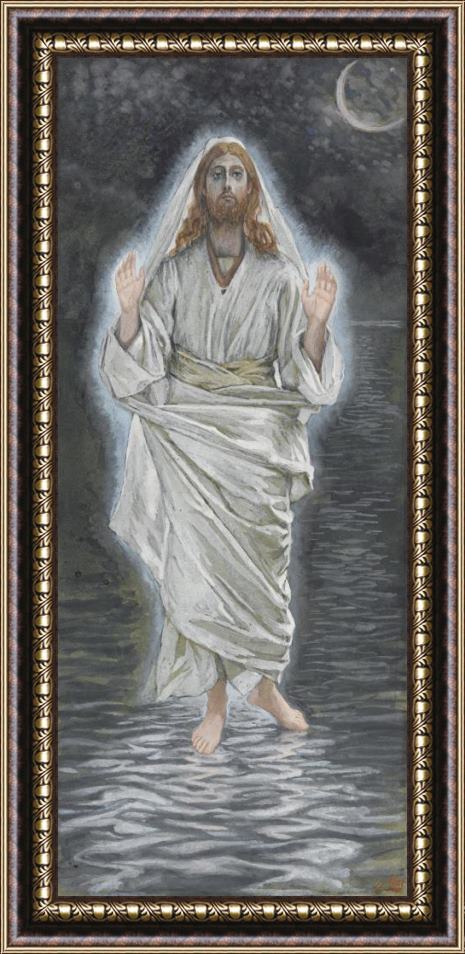 Tissot Jesus Walks on the Sea Framed Painting