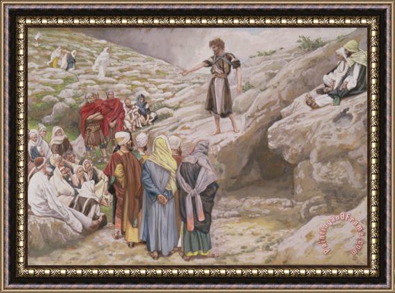 Tissot Saint John the Baptist and the Pharisees Framed Painting