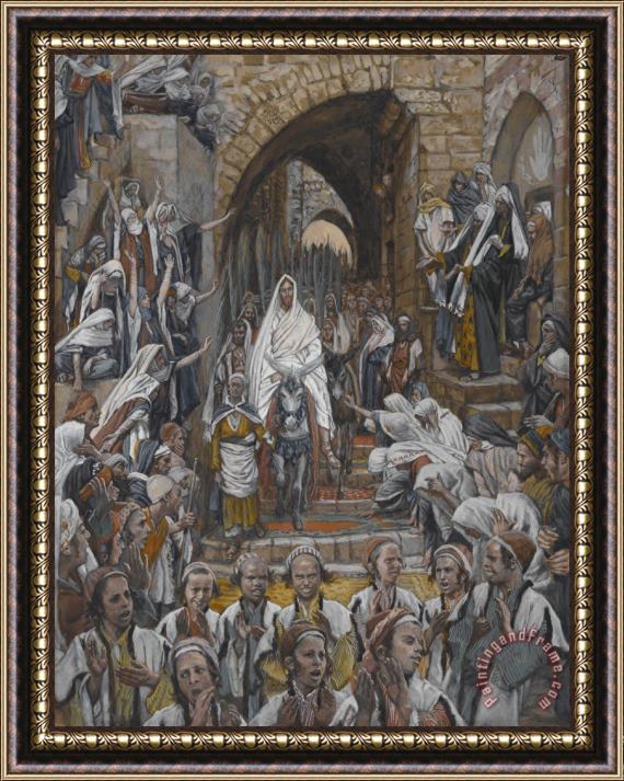 Tissot The Procession in the Streets of Jerusalem Framed Painting