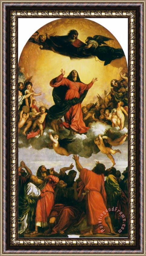Titian Assumption of The Virgin Framed Painting