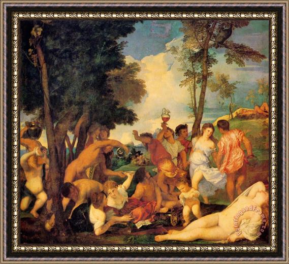 Titian Bacchanal Framed Painting