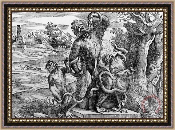 Titian Caricature of The Laocöongroup Framed Print