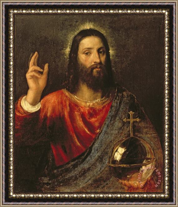 Titian Christ Saviour Framed Painting