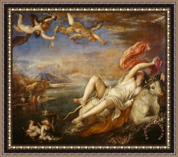 Titian Europa Framed Painting