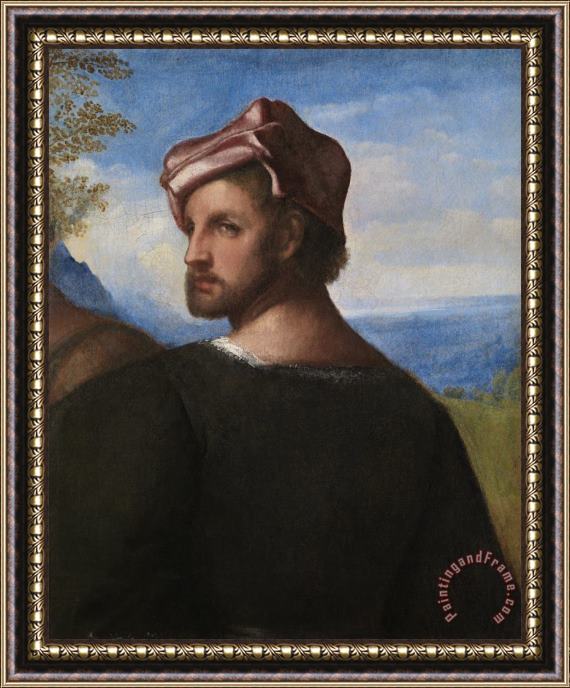 Titian Head of Man Framed Painting