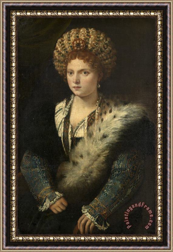 Titian Isabella D'este, Margravine of Mantua Framed Print