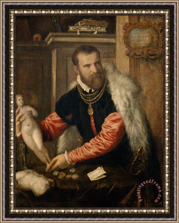 Titian Jacopo Strada Framed Painting