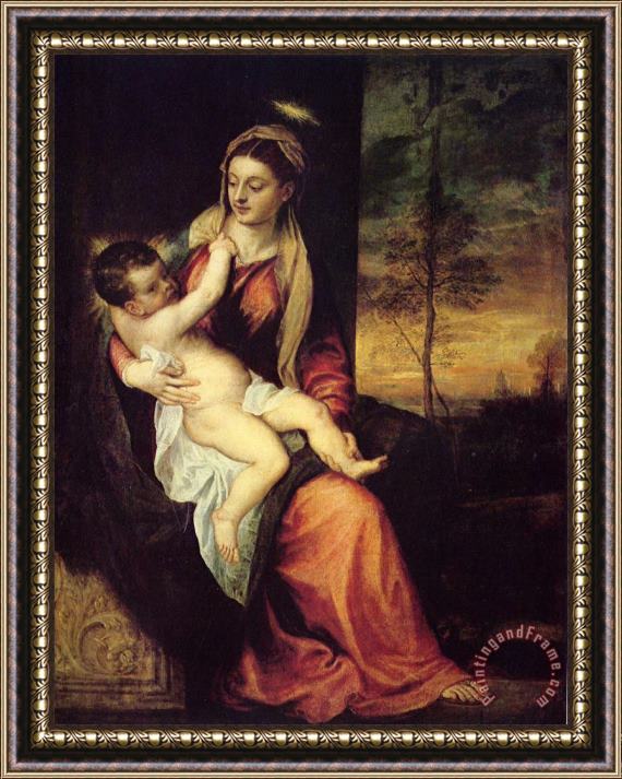Titian Mary with The Christ Child Framed Print