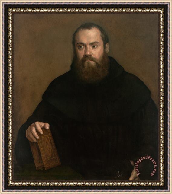 Titian Monk With A Book Framed Print