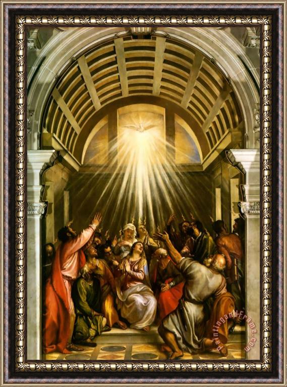 Titian Pentecost Framed Painting