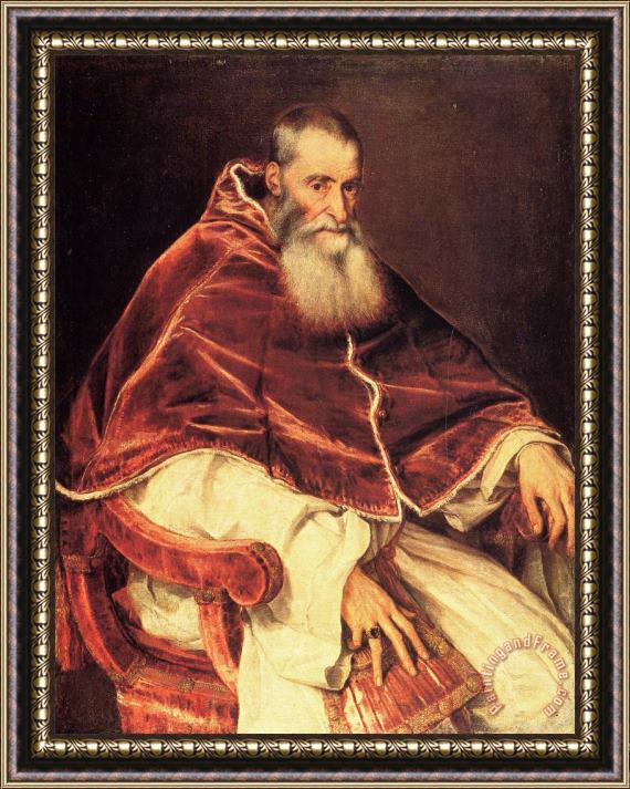 Titian Pope Paul Framed Painting