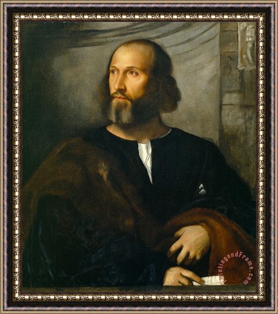 Titian  Portrait of a Bearded Man Framed Print