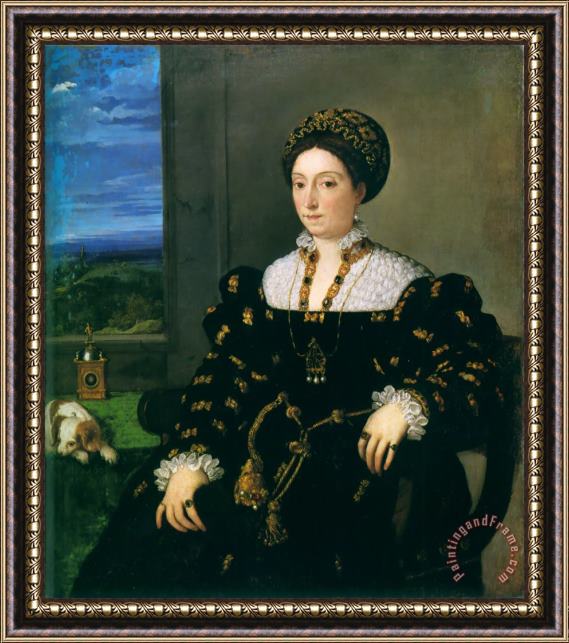 Titian Portrait of Eleonora Gonzaga Della Rovere Framed Print