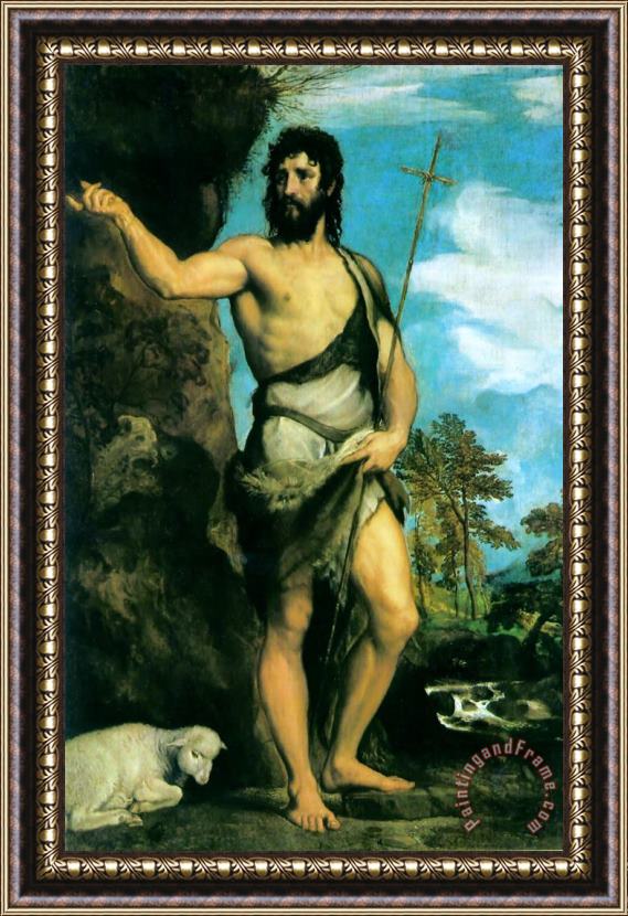 Titian St. John The Baptist Framed Painting
