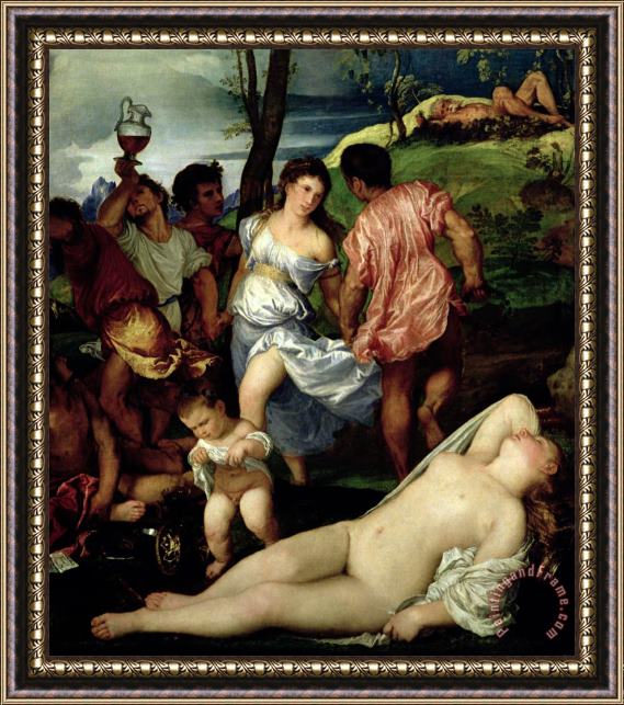 Titian The Andrians Framed Print