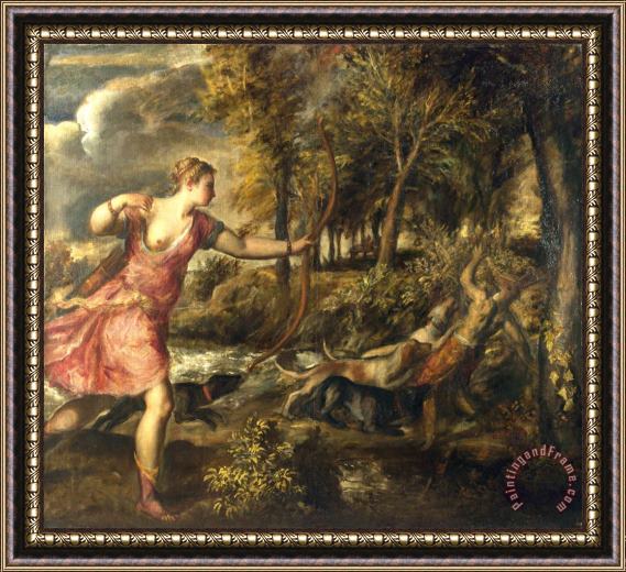 Titian The Death of Actaeon Framed Print