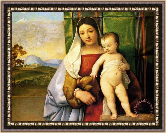Titian The Gipsy Madonna Framed Painting