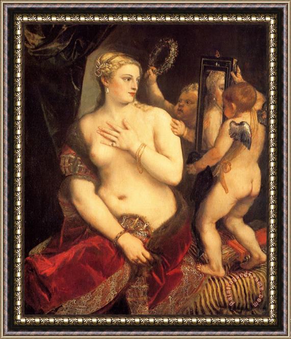 Titian Venus in Front of The Mirror Framed Print