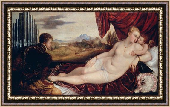 Titian Venus with The Organ Player Framed Print