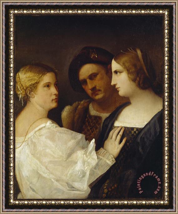 Tiziano Vecellio Titian The Appeal Framed Painting