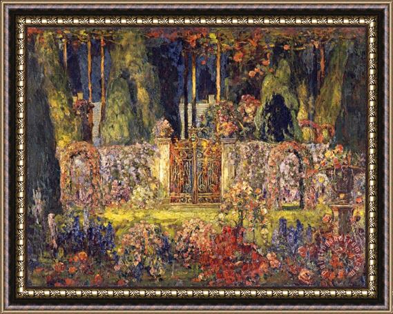 Tom Mostyn The Manor Gates Framed Painting