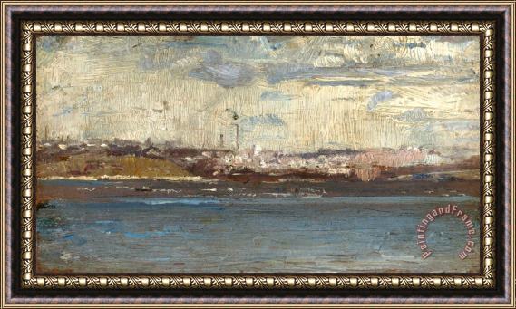 Tom Roberts Harbourscape Framed Painting