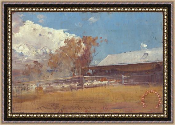 Tom Roberts Shearing Shed, Newstead Framed Painting