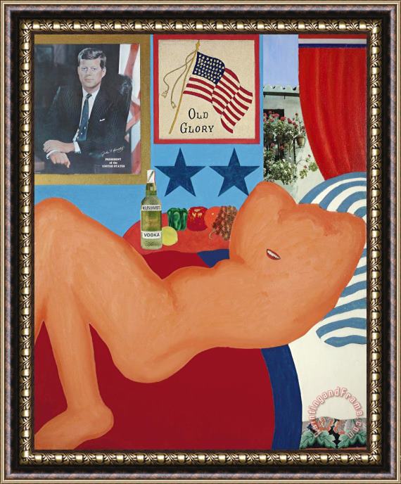 Tom Wesselmann Great American Nude # 21, 1961 Framed Painting