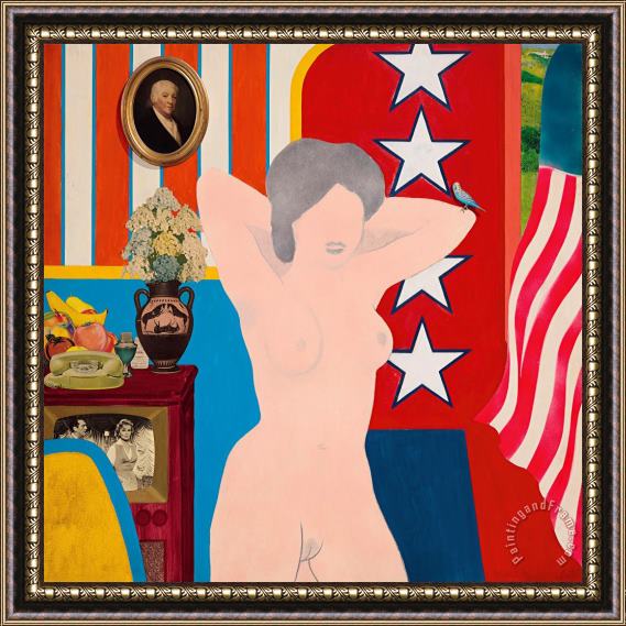 Tom Wesselmann Great American Nude #34, 1962 Framed Painting