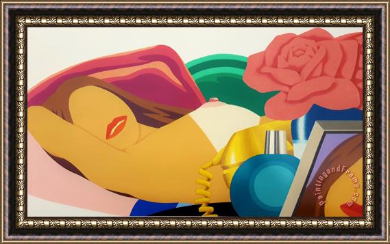 Tom Wesselmann Nude with Rose, 1976 Framed Painting