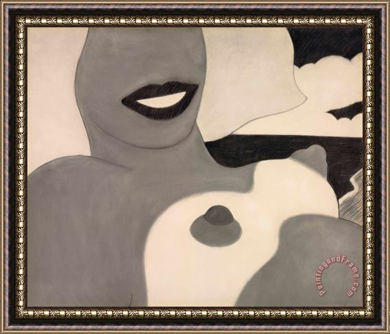 Tom Wesselmann Study for Great American Nude #84, 1965 Framed Painting