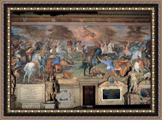 Tommaso Laureti Battle of Lake Regillus Framed Painting