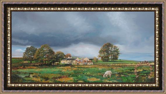 Trevor Neal Old Farm - Monyash - Derbyshire Framed Painting