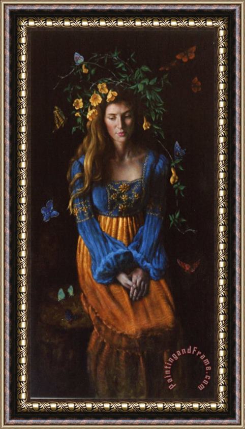 Van Rainy Hecht Nielsen Flora Framed Painting