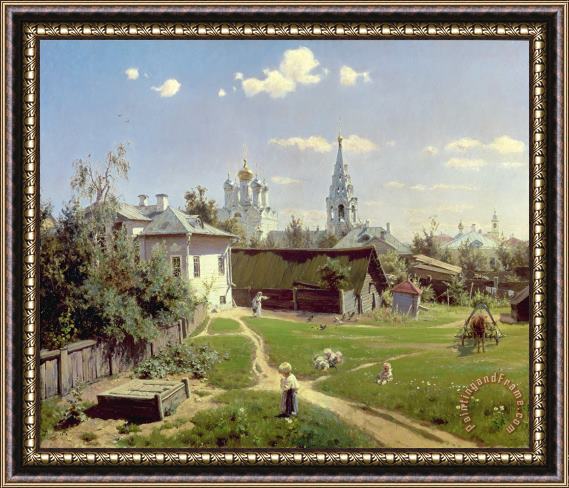 Vasilij Dmitrievich Polenov A Small Yard in Moscow Framed Print