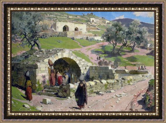 Vasilij Dmitrievich Polenov The Virgin Spring in Nazareth Framed Painting