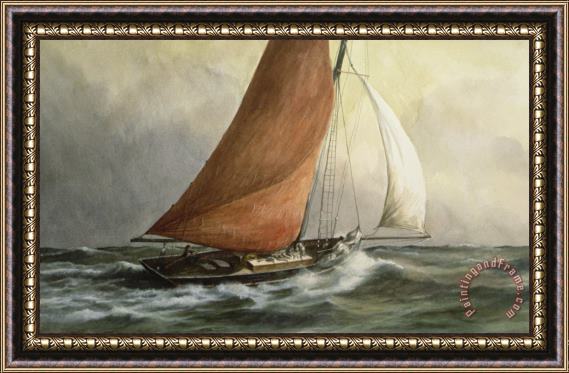 Vic Trevett Bawley In The Estuary Framed Painting
