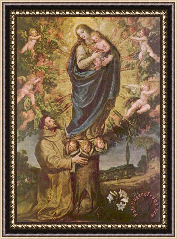 Vicente Carducho Vision Of St. Francis Of Assisi Framed Print